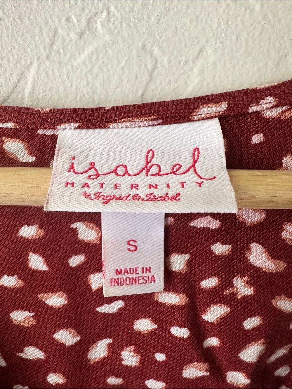 Isabel Maternity Red Patterned Midi Dress S - Picture 3 of 6